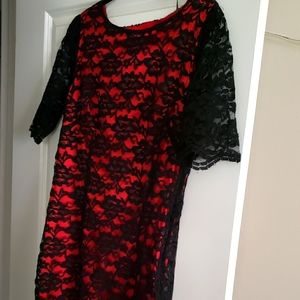 Little black and red dress